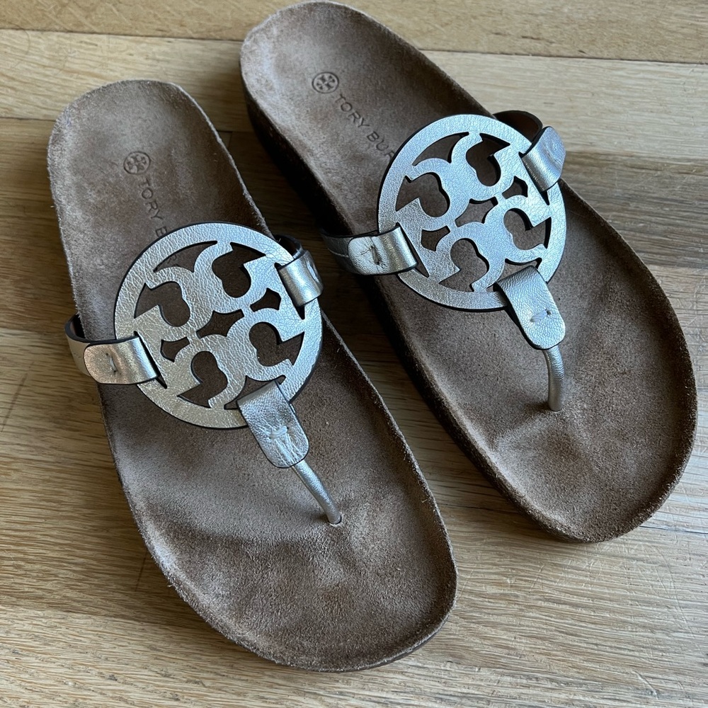 Tory Burch Miller Cloud Spark Gold Sandals women’s size 10.5